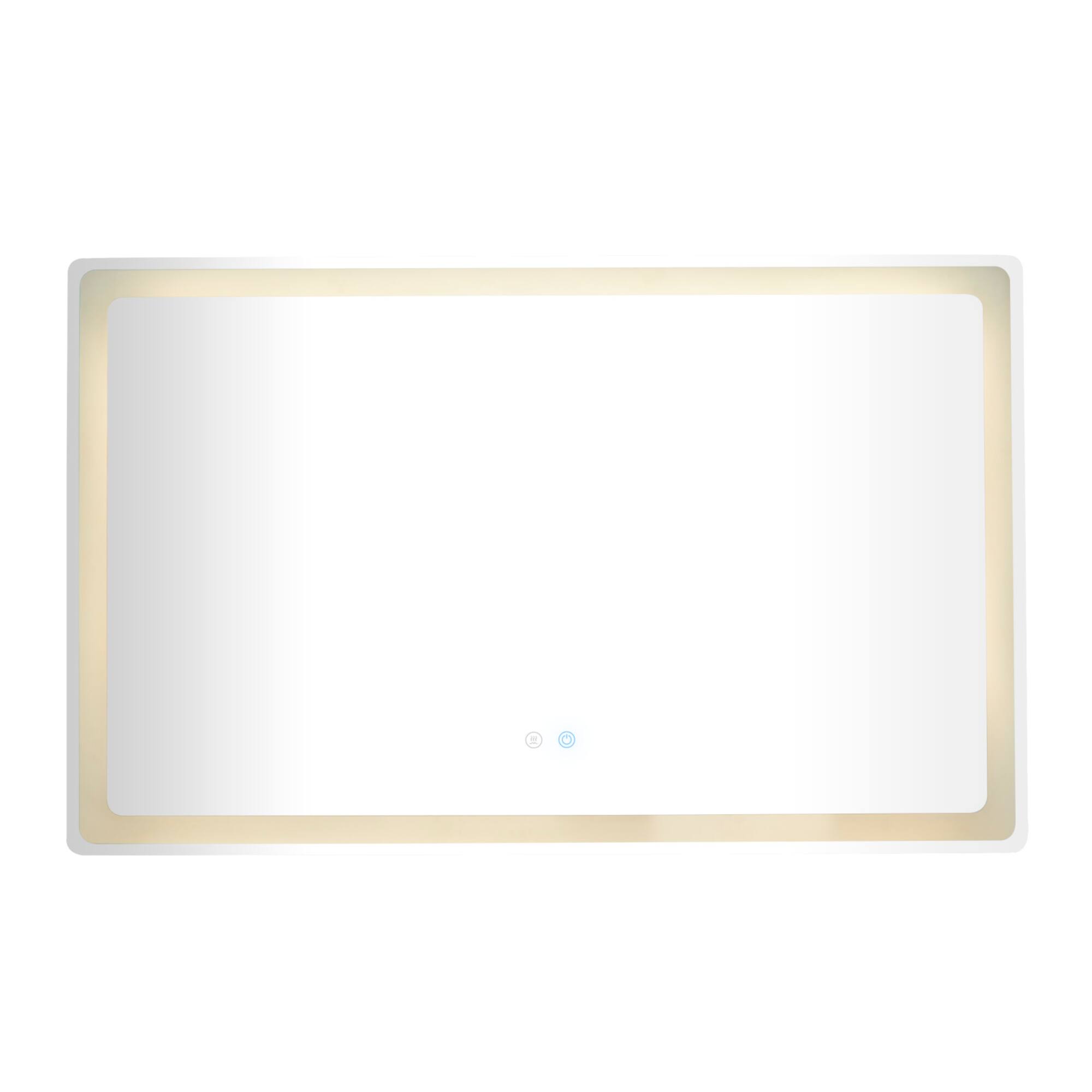 Clear Glass Modern Anti Fog Mirror, 47" x 2" x 30"